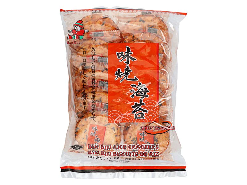 Cracker di Riso con Alghe Piccanti Bin Bin - 135g