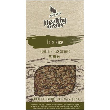 Sawat‑D Trio Rice – Brown, Red & Black Glutinous  – 1 kg