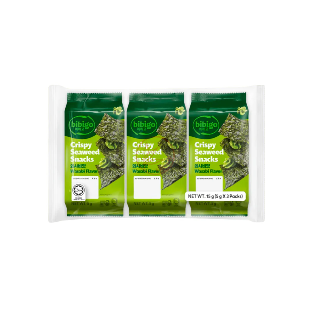 Snack di alghe Tostate wasabi- 15g