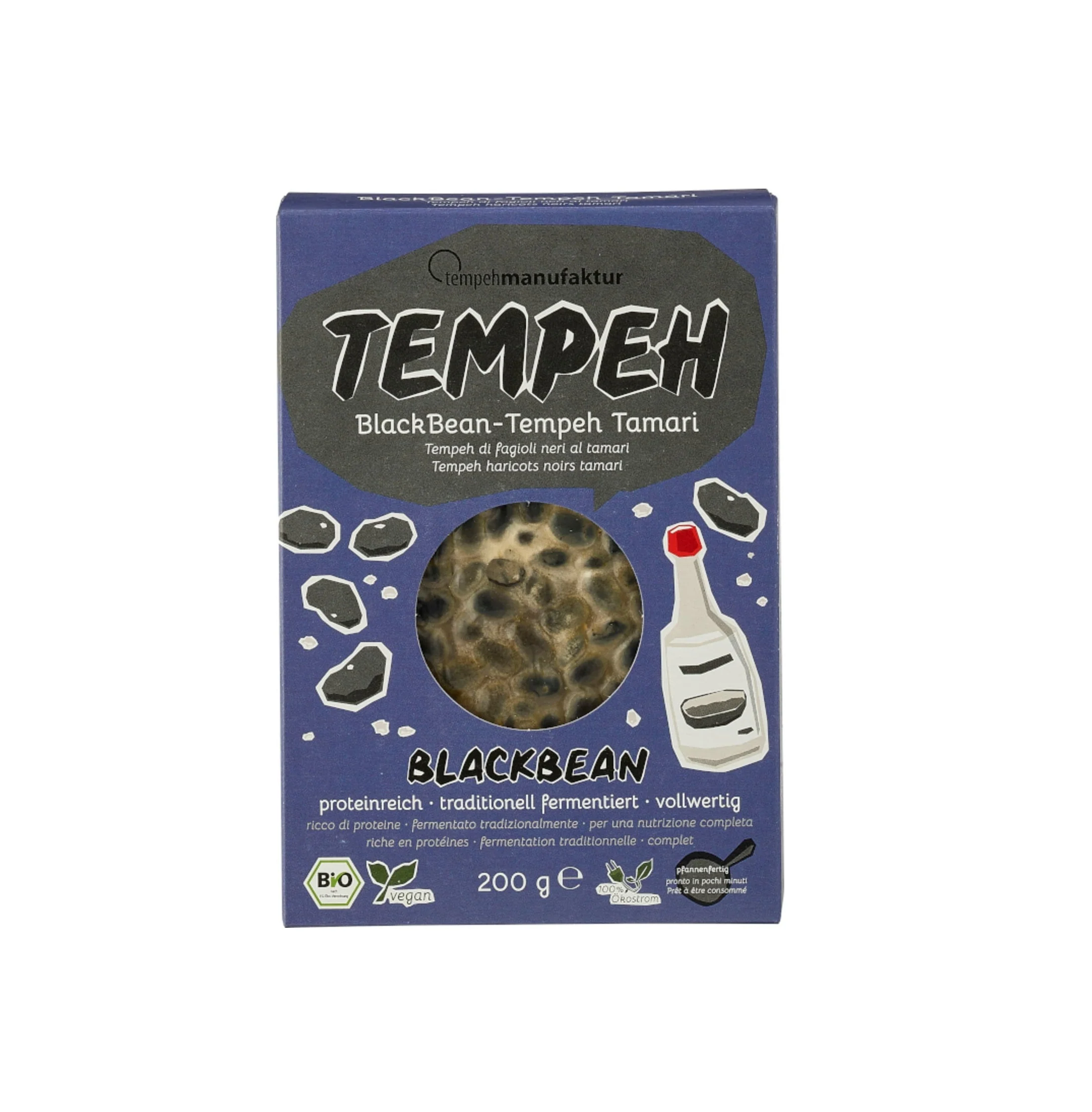 Tempeh di Fagioli Neri Al Tamari Tempehmanufaktur – 200g